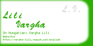 lili vargha business card